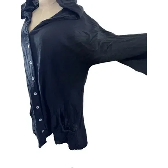 "OH MY GAUZE" Tunic Top, Cover Up, 100% Cotton, Small, Hooded, Summer,Beach Wear - Picture 2 of 12